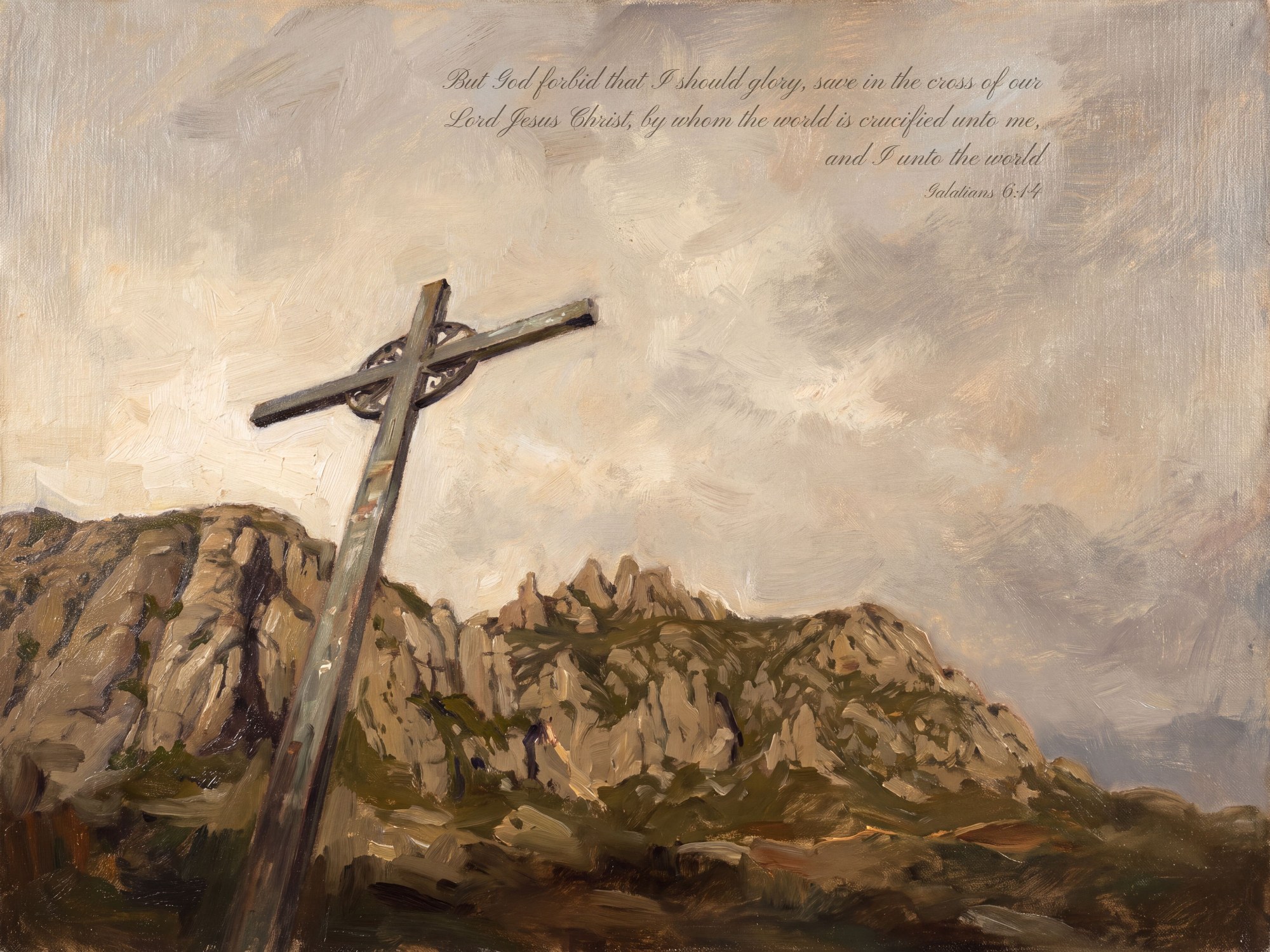 In the Cross of Our Lord · Galatians 6:14 (Saint Miquel Cross)